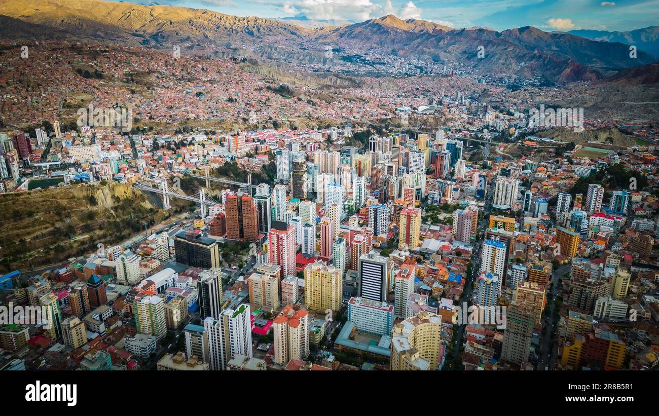 La Paz Bolivia Capital City, Slum in Latin American in Andean ...