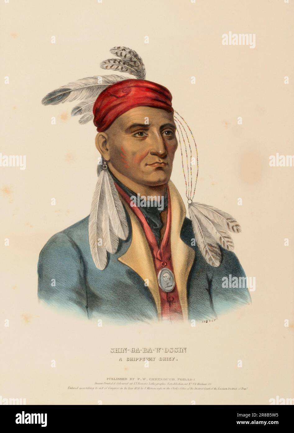 SHINGABAW'OSSIN. A CHIPPEWAY CHIEF., from History of the Indian