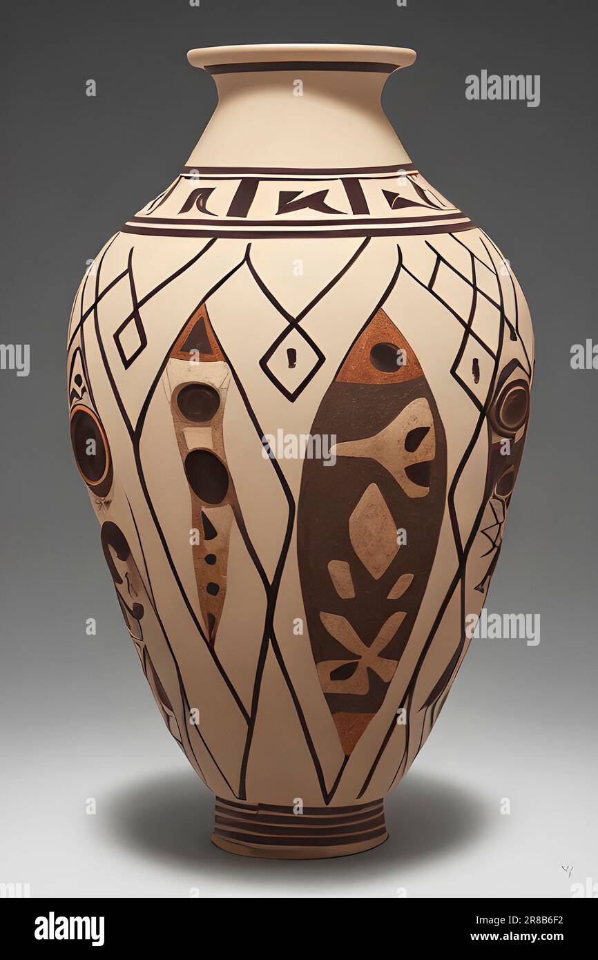 Photo ceramics, vases,The Cucuteni,Trypillia culture,  Cucuteni culture , Tripolye culture Stock Photo