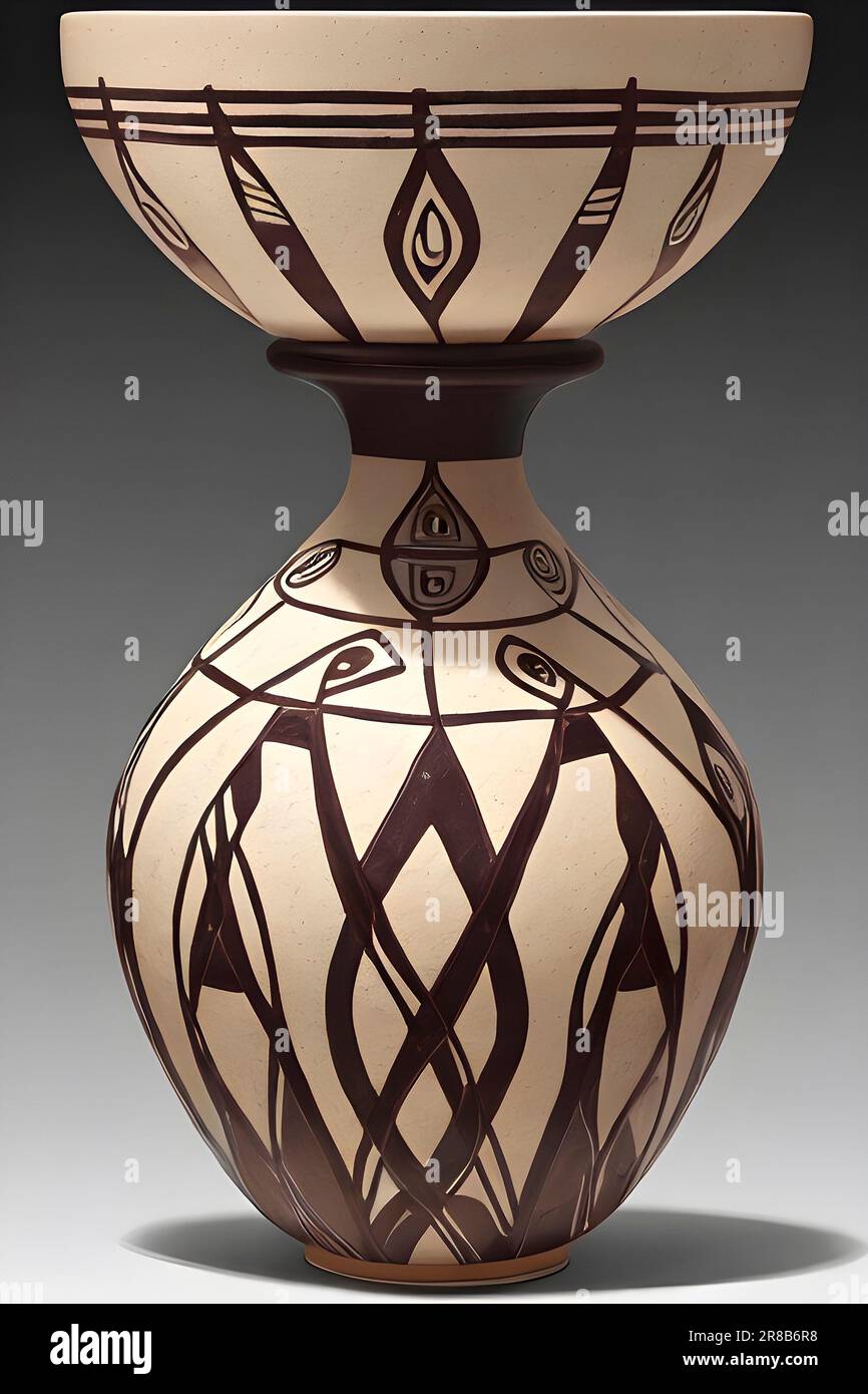 Photo ceramics, vases,The Cucuteni,Trypillia culture,  Cucuteni culture , Tripolye culture Stock Photo