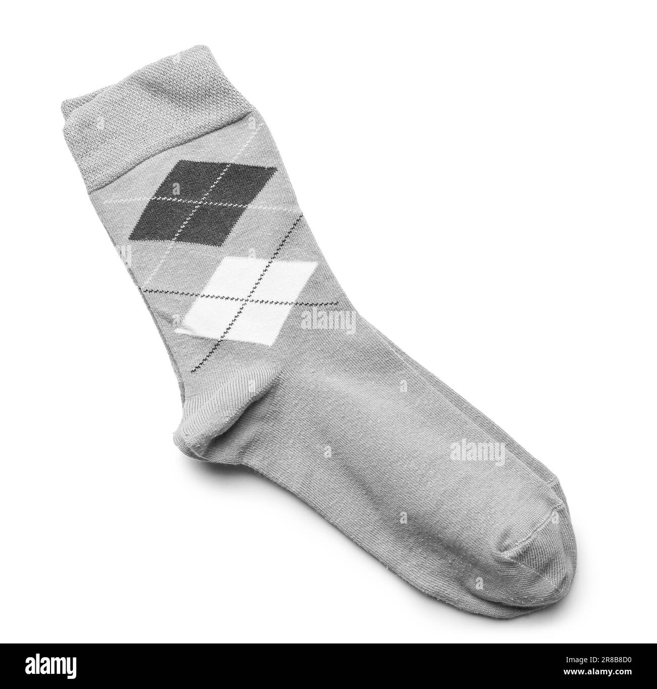 Cotton sock isolated on white background Stock Photo Alamy