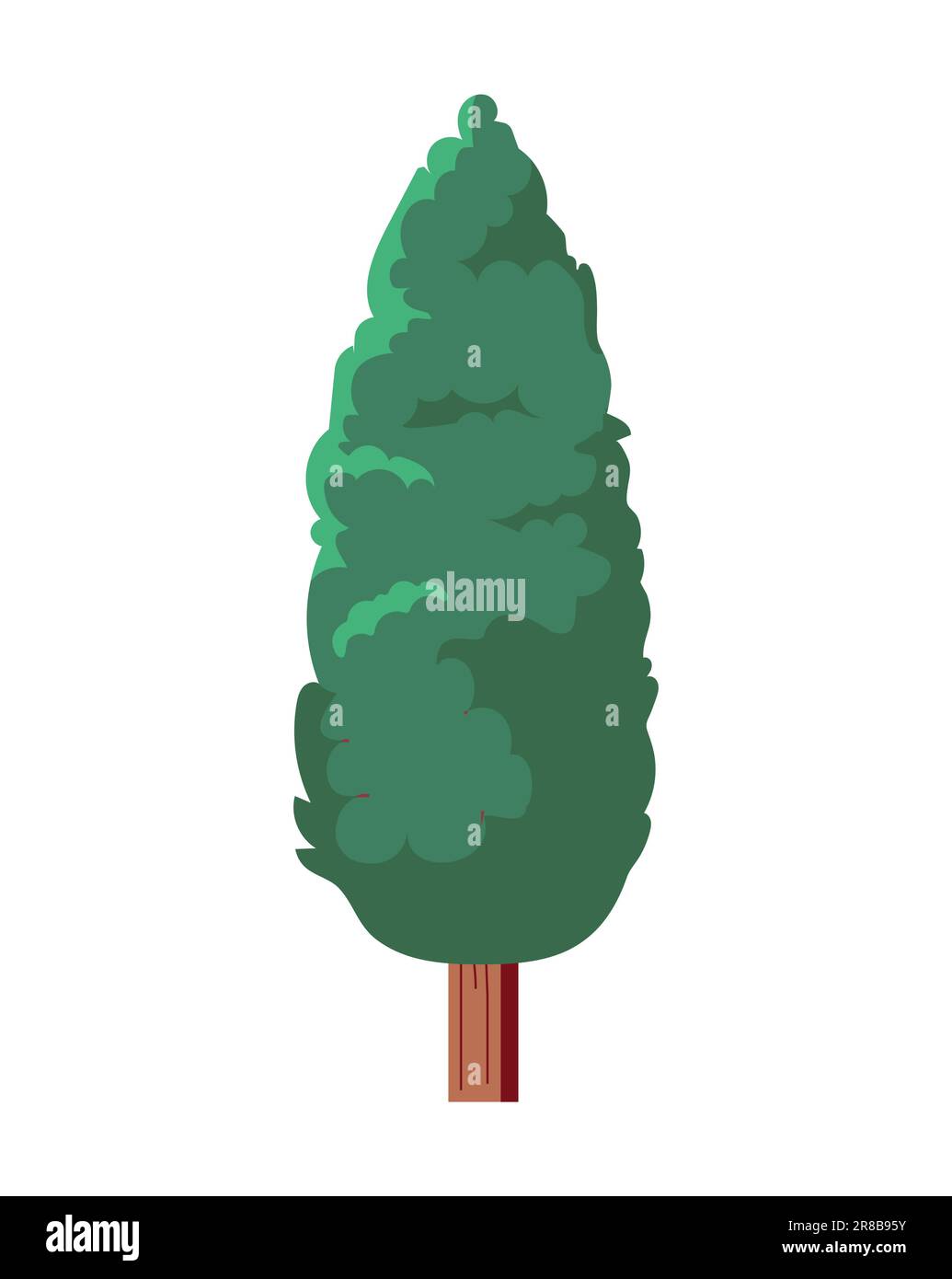 Green tree vector illustration Stock Vector Image & Art - Alamy