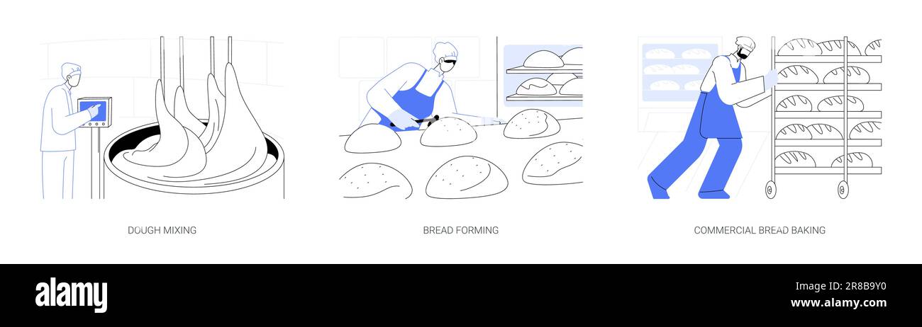 Mixing bread dough Stock Vector Images - Alamy