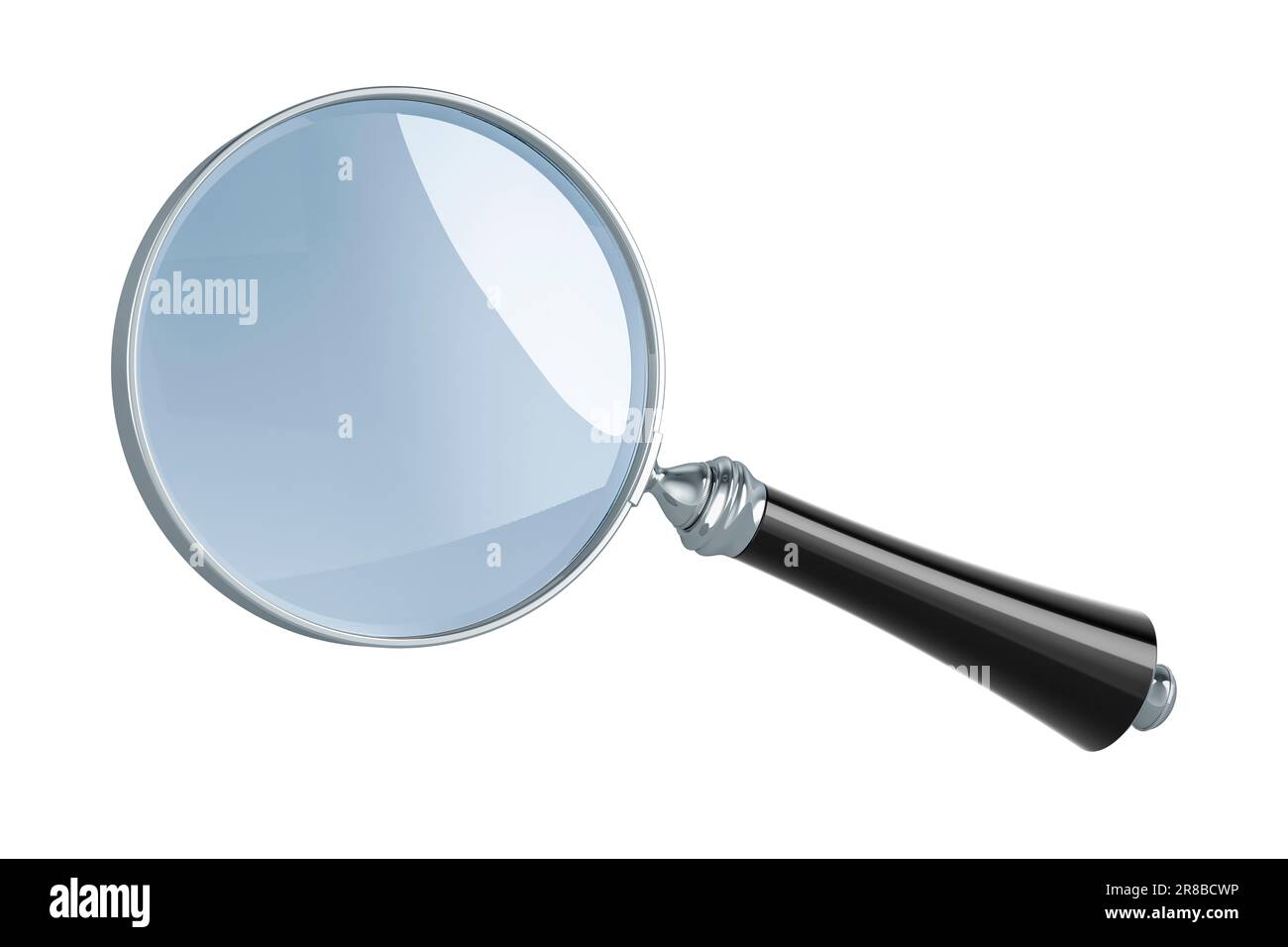 Loupe, magnifier, magnifying glass. 3D rendering isolated on white ...