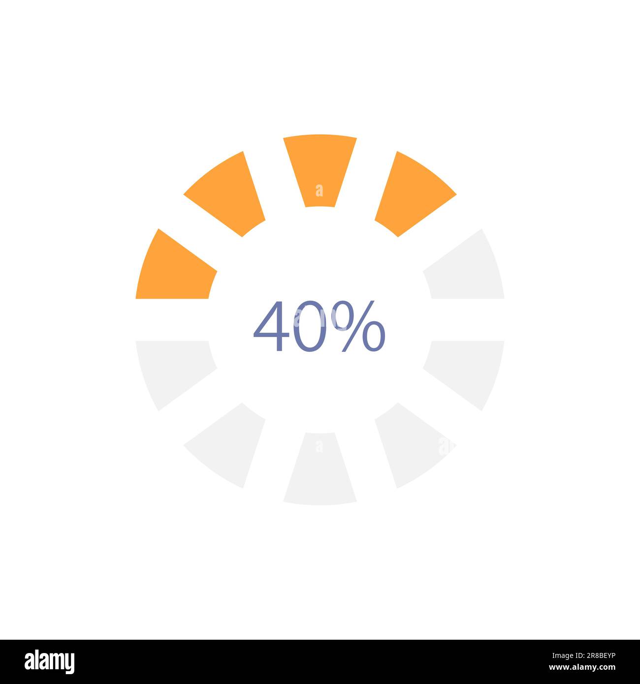 Segmented circular bar infographic chart design template Stock Vector