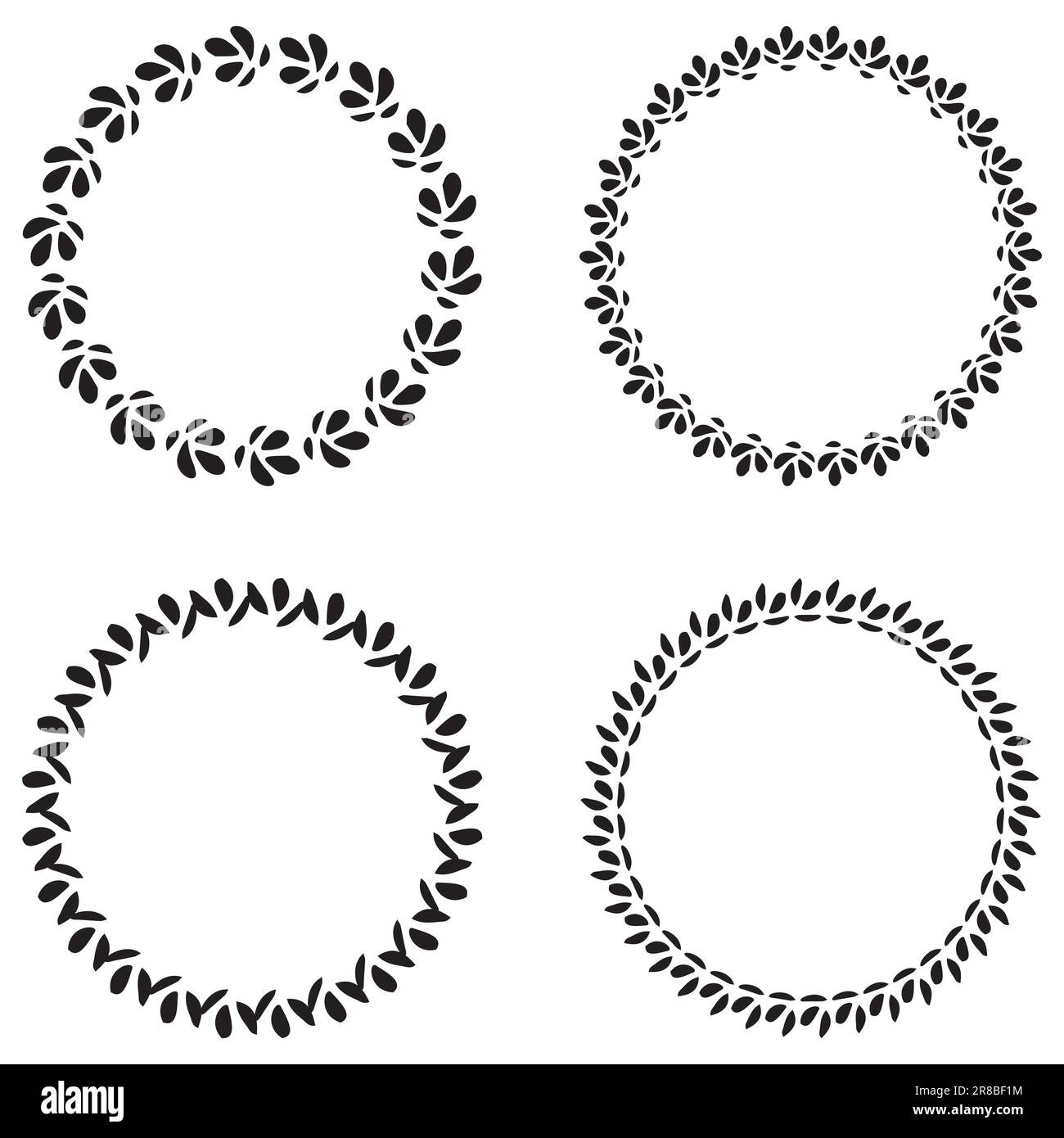 Ornate Floral Wreath Illustration Set Vector Collection Of Delicate