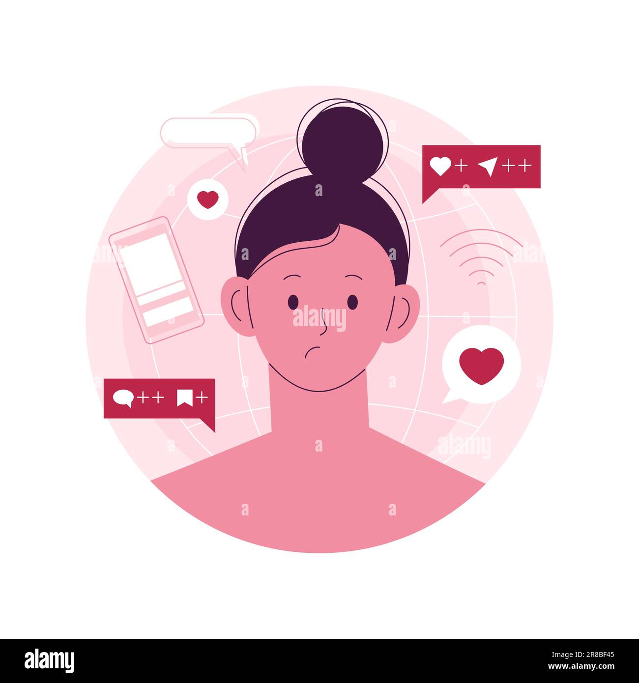 addiction abstract concept vector illustration. Reallife