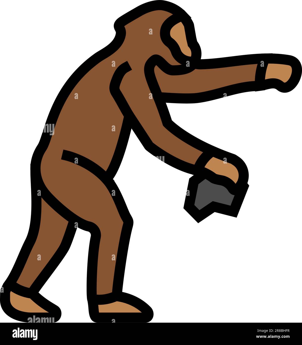 Human ancestors illustration Stock Vector Images - Alamy