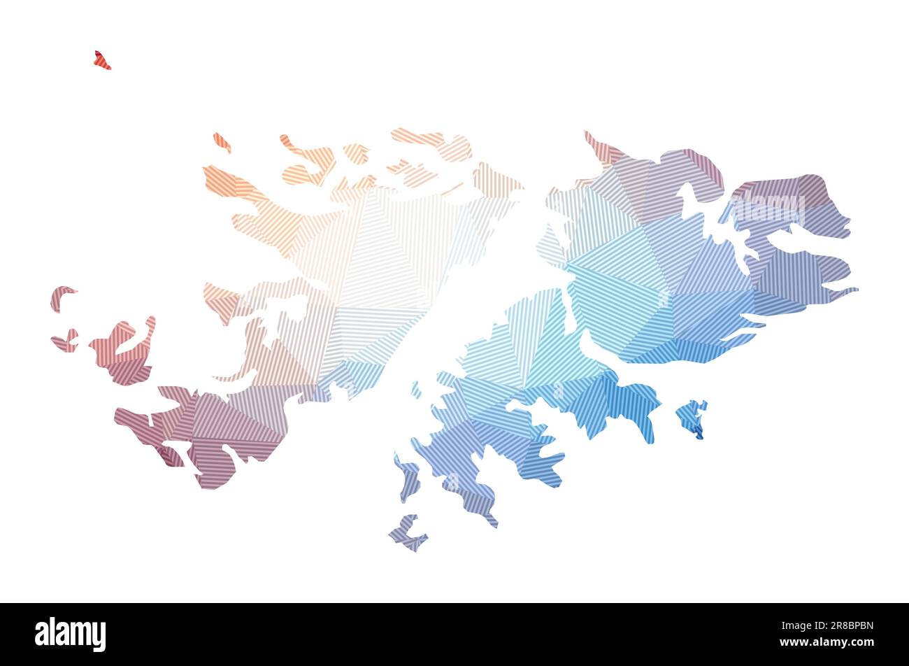 Map Of Falklands Low Poly Illustration Of The Country Geometric