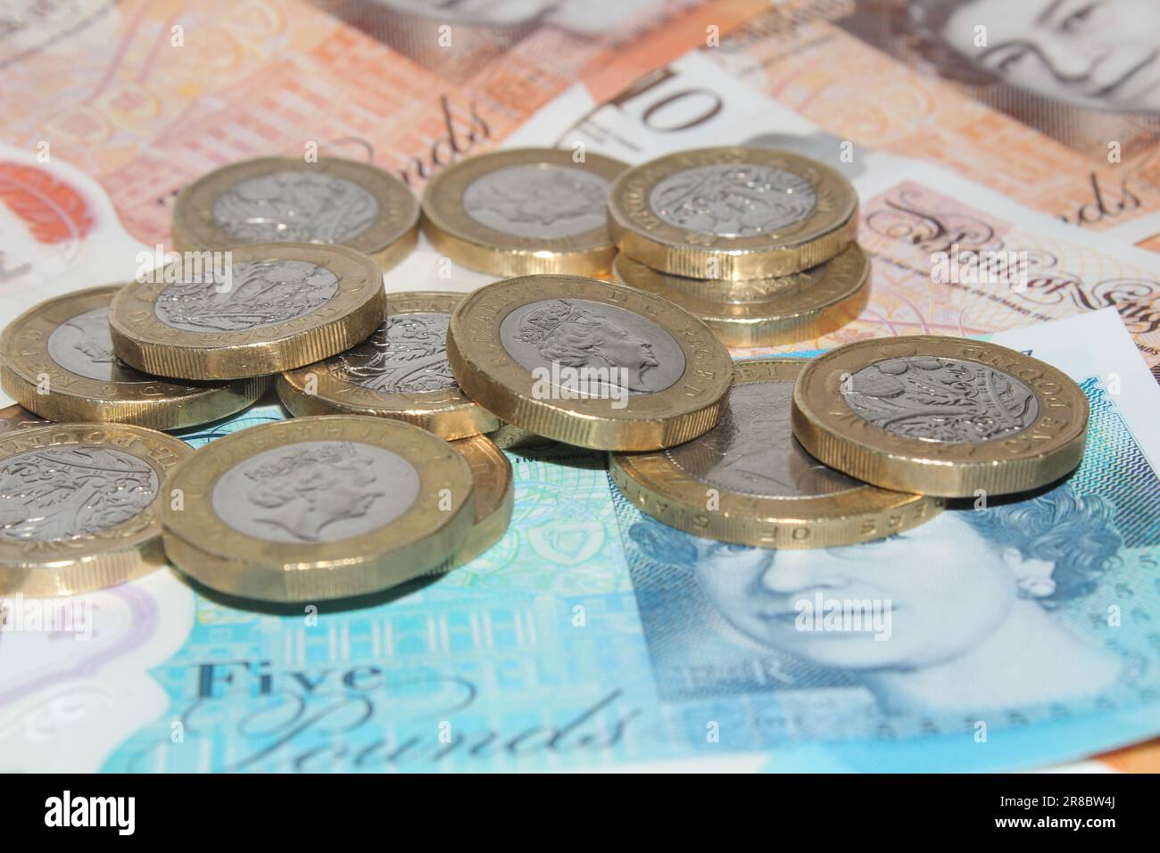 British money coins and notes of the realm sterling one pound coins and