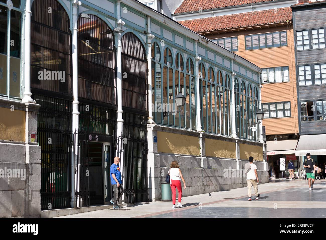 Oviedo, Asturias, Spain. El Fontan, Food market located in a protected ...