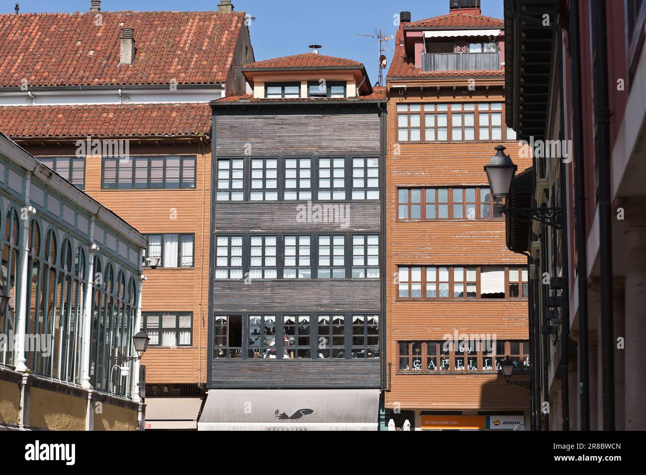 Oviedo, Asturias, Spain. El Fontan, Food market located in a protected ...