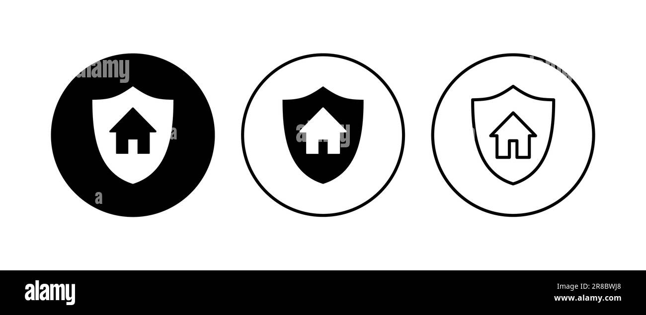 Home insurance icon set. home protection icon Stock Vector Image & Art