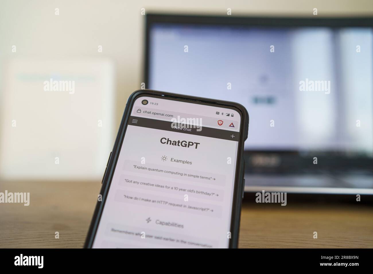 ChatGPT app chatbot on smartphone Stock Photo