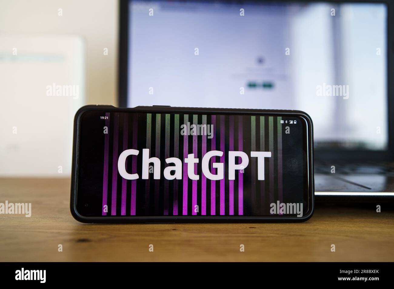 ChatGPT app chatbot on smartphone Stock Photo
