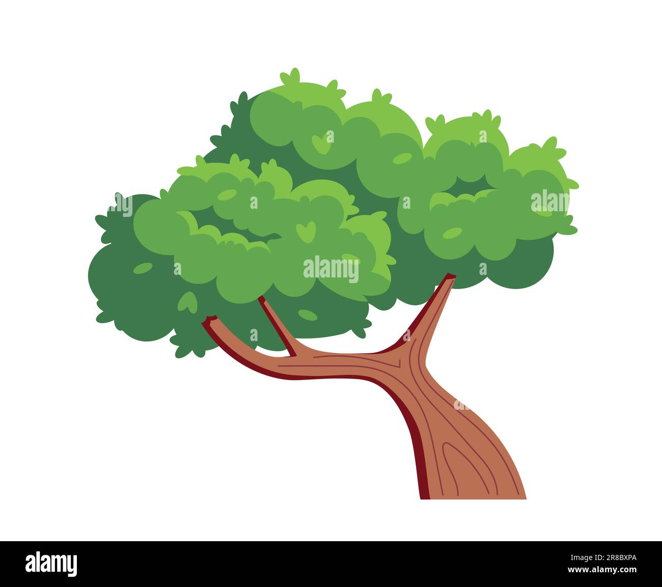 Green tree vector illustration Stock Vector Image & Art - Alamy