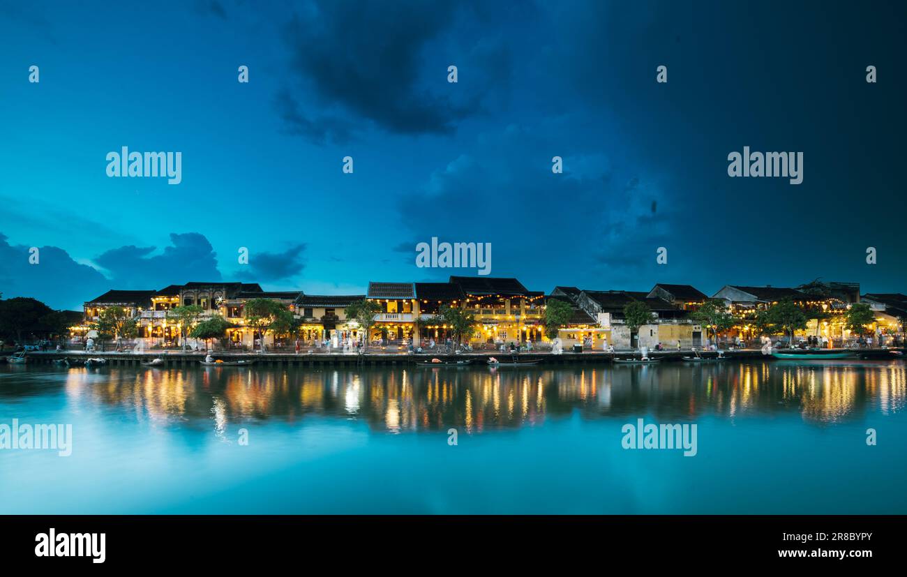 Exploring the Charm of Hoi An through Captivating Pictures Ancient Architecture and Picturesque Landscapes of Vietnam's Hidden Gem Stock Photo
