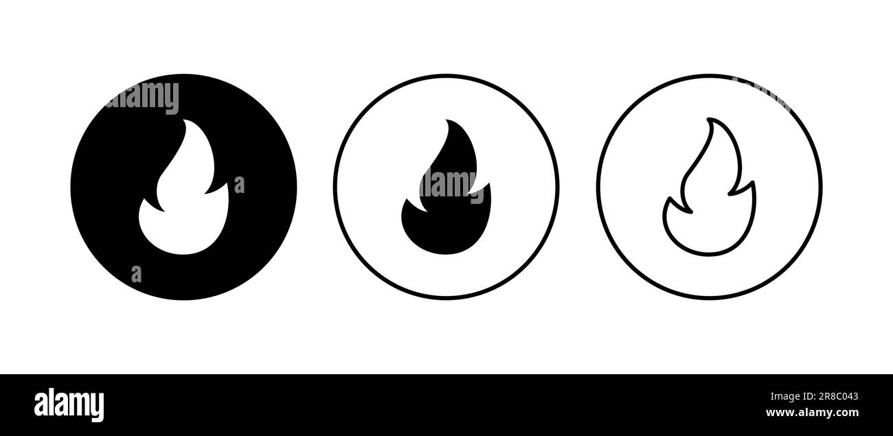 Fire icon set. fire vector icon Stock Vector Image & Art - Alamy