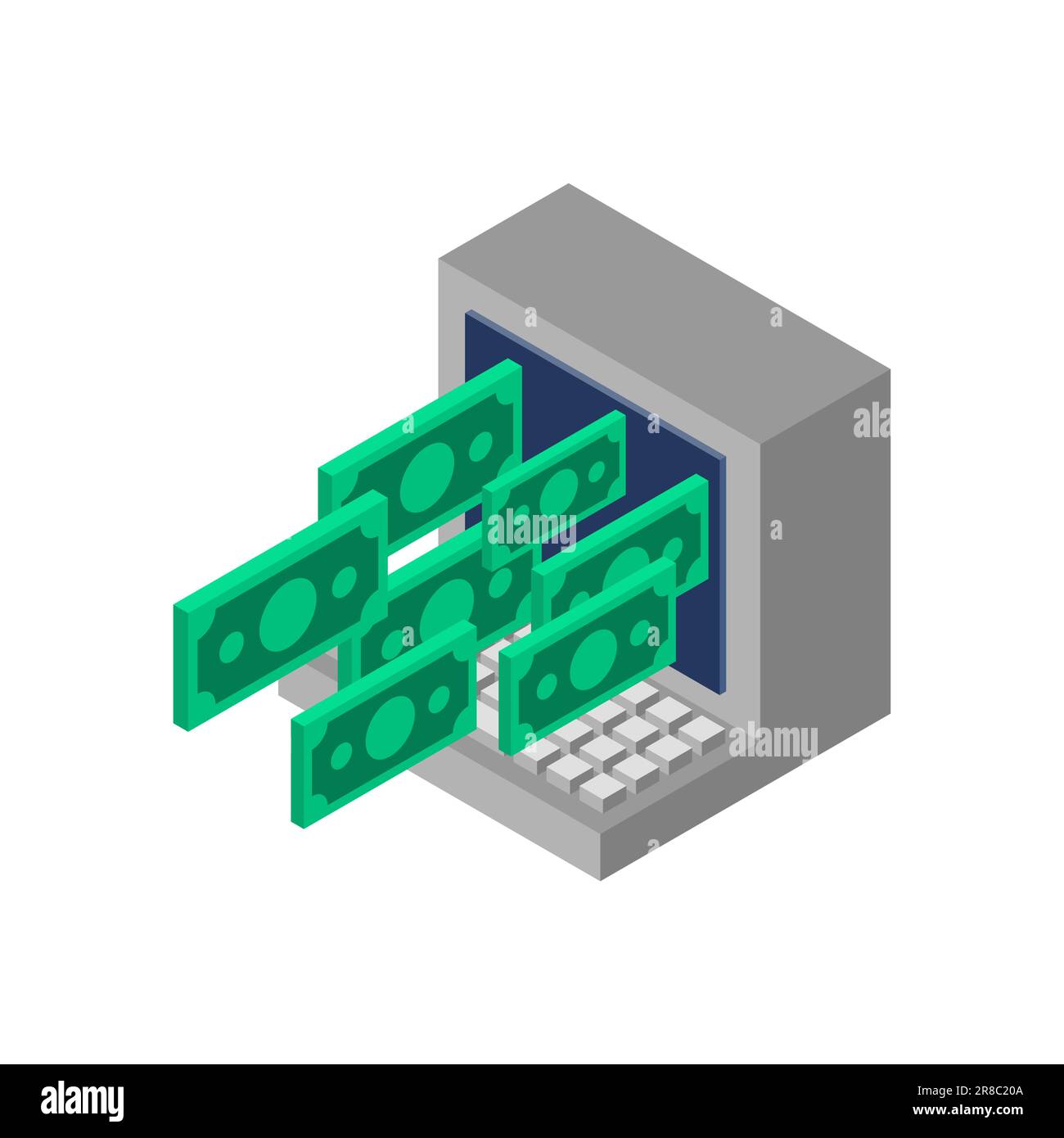 One hundred dollar bill flying Stock Vector Images - Alamy