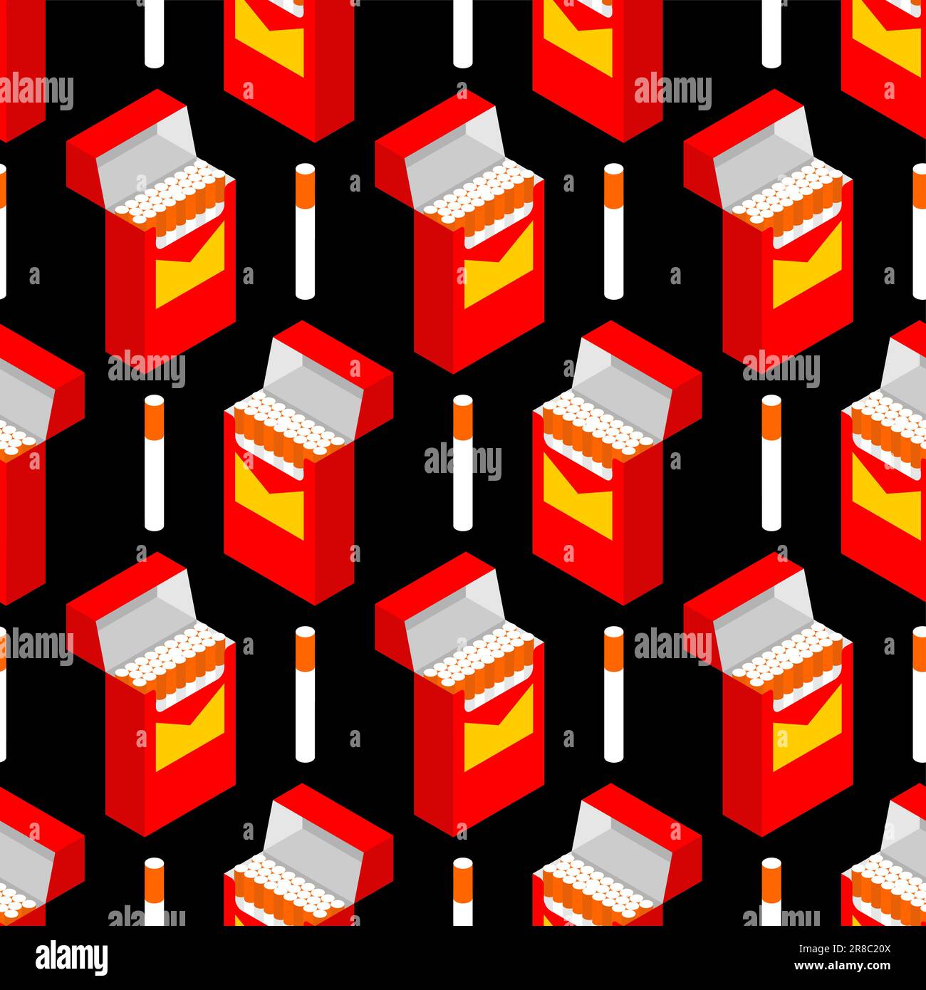 Pack of cigarettes pattern seamless. cigarette background Stock Vector