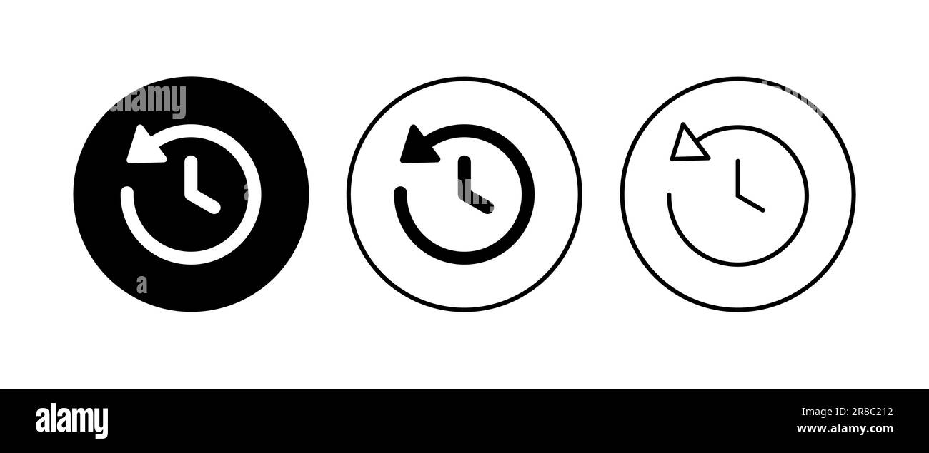 History icon set. recent event history Stock Vector Image & Art Alamy