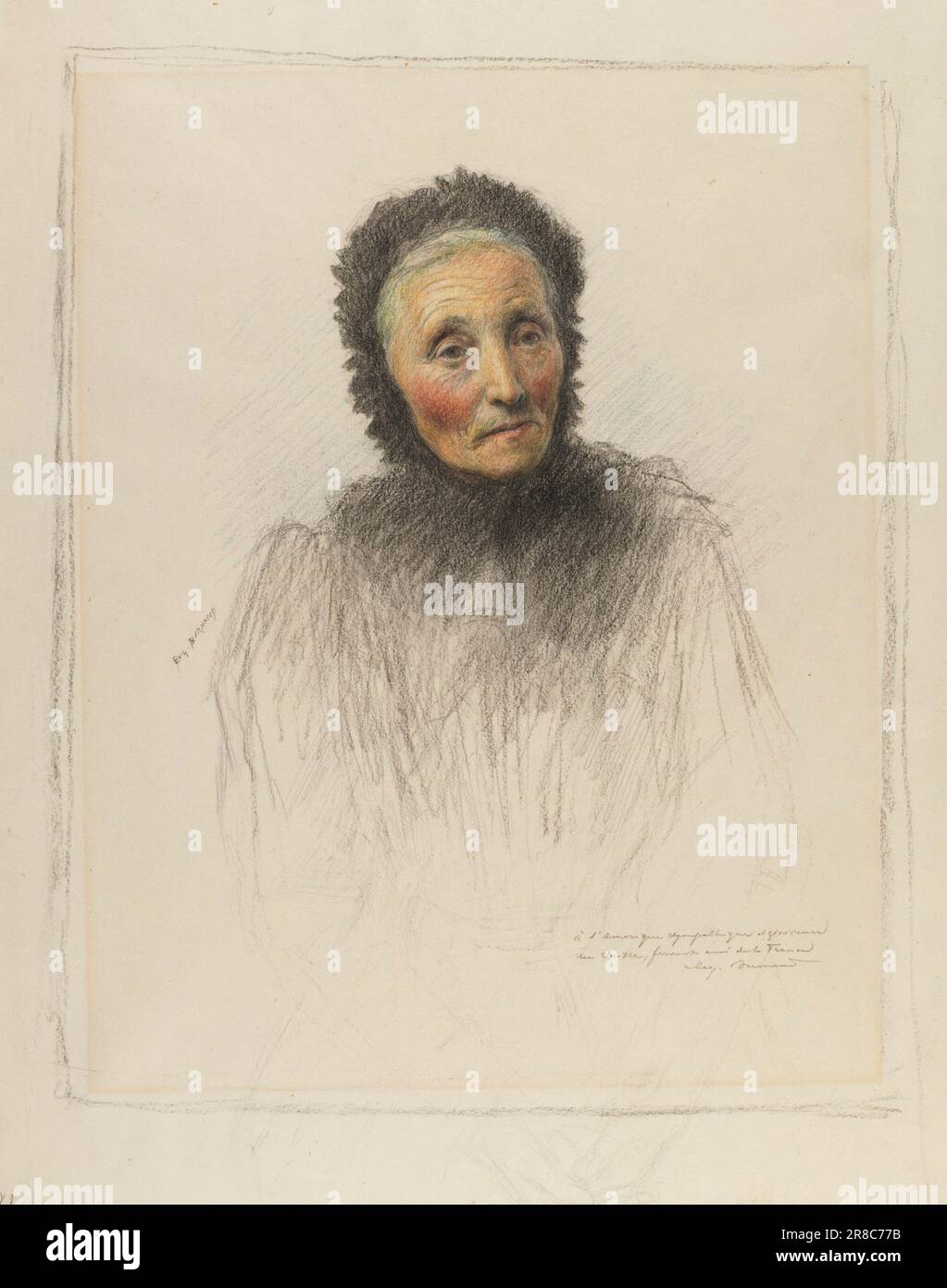 Old Woman n.d. by Eugène Burnand, Swiss, born Moudon, Switzerland 1850-died Paris, France 1921 Stock Photo