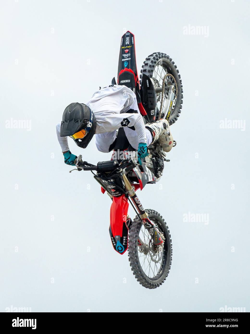 Amazing dirt bike tricks Stock Photo - Alamy