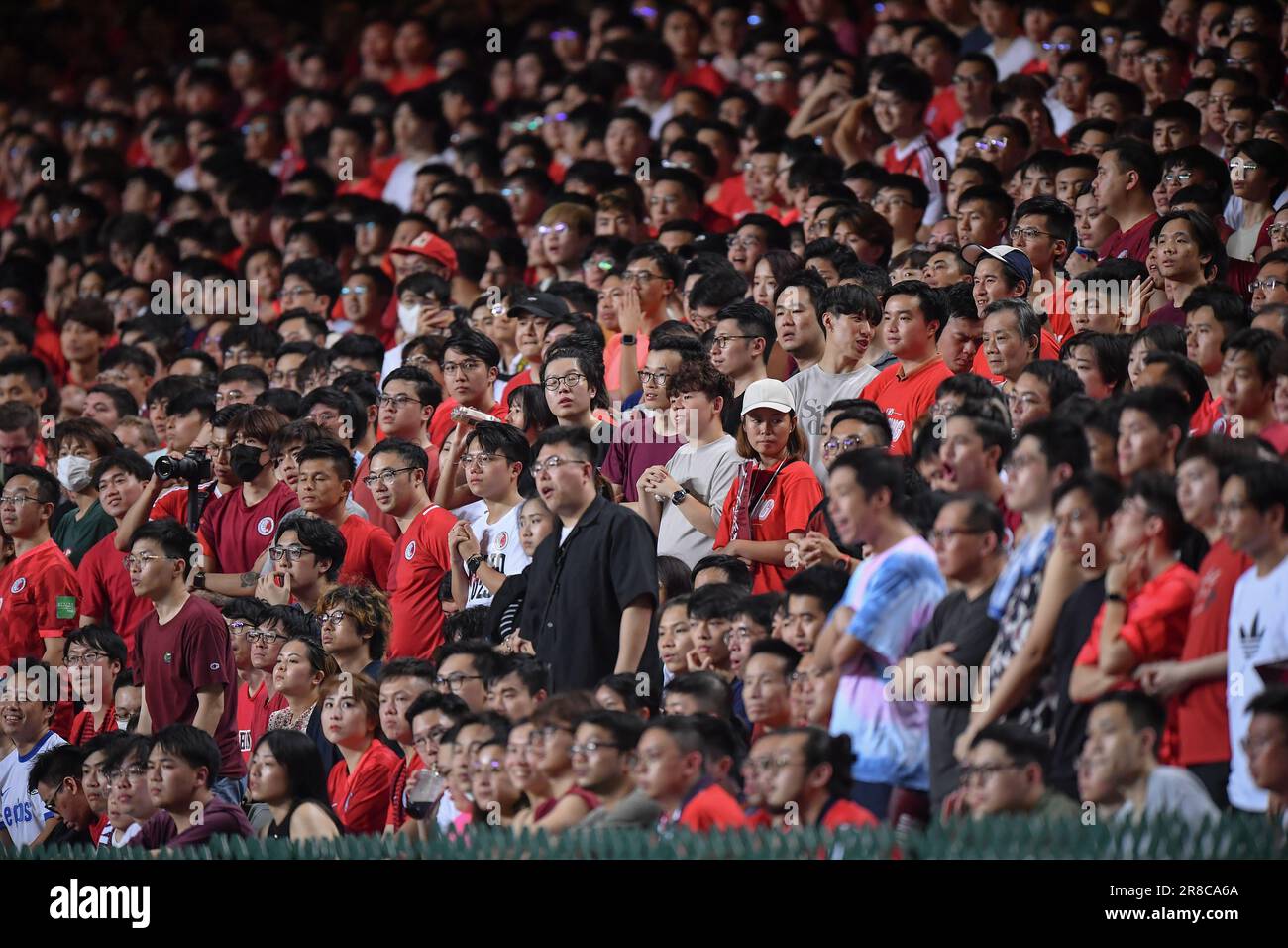 Hong Kong, China. 19th June, 2023. Hong Kong fans cheer during the