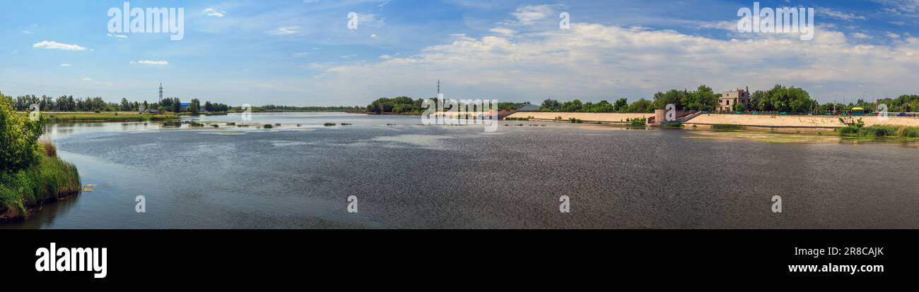 Panorama of the Tobol river in Kostanai, Kazakhstan Stock Photo - Alamy