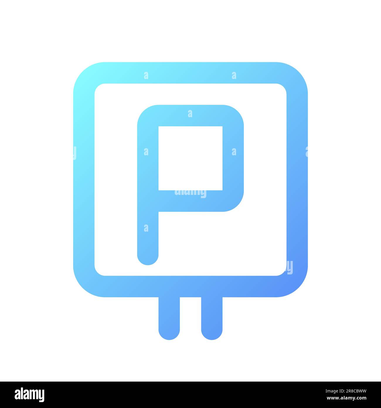 Parking space pixel perfect gradient linear ui icon Stock Vector