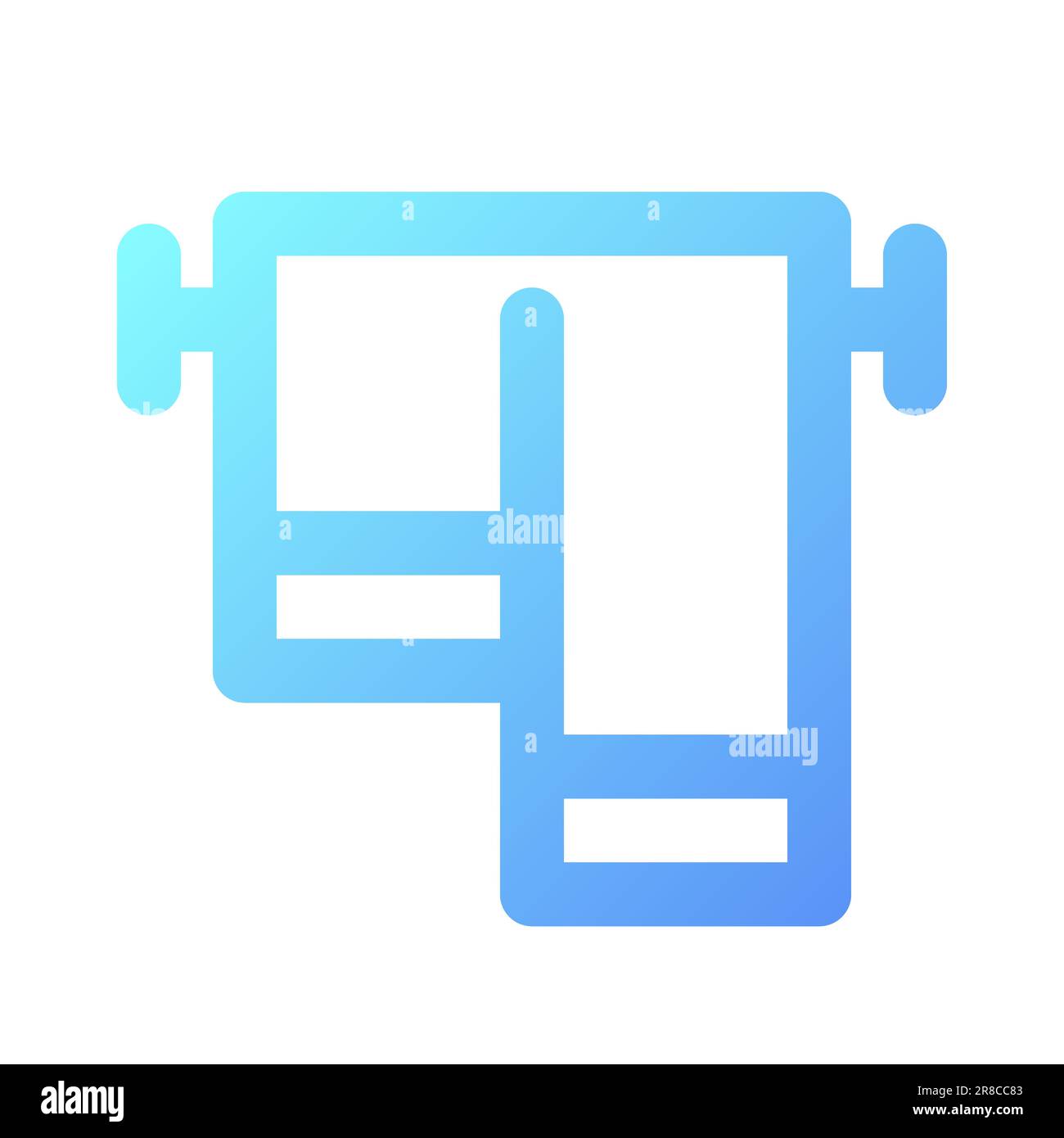 Towels pixel perfect gradient linear ui icon Stock Vector