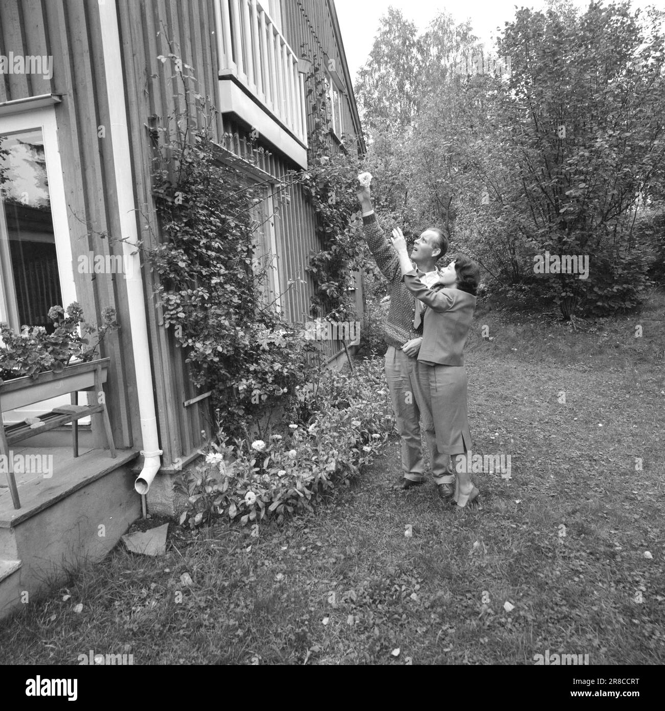 Actual 4281960 Skouen & Kone.At home with Arne Skouen and his wife