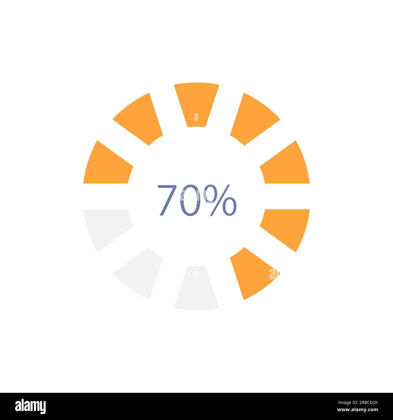 Segmented circular loading bar infographic chart design template Stock