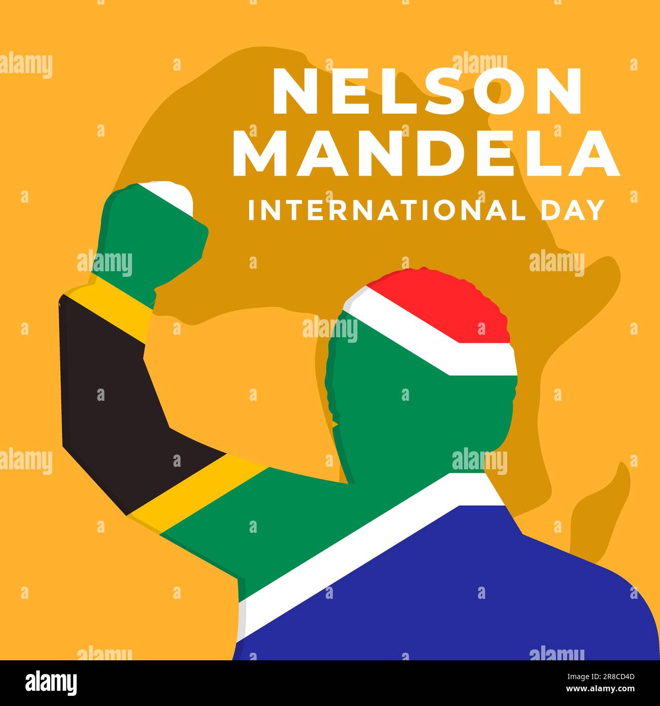 vector design nelson mandela international day in flat style Stock ...