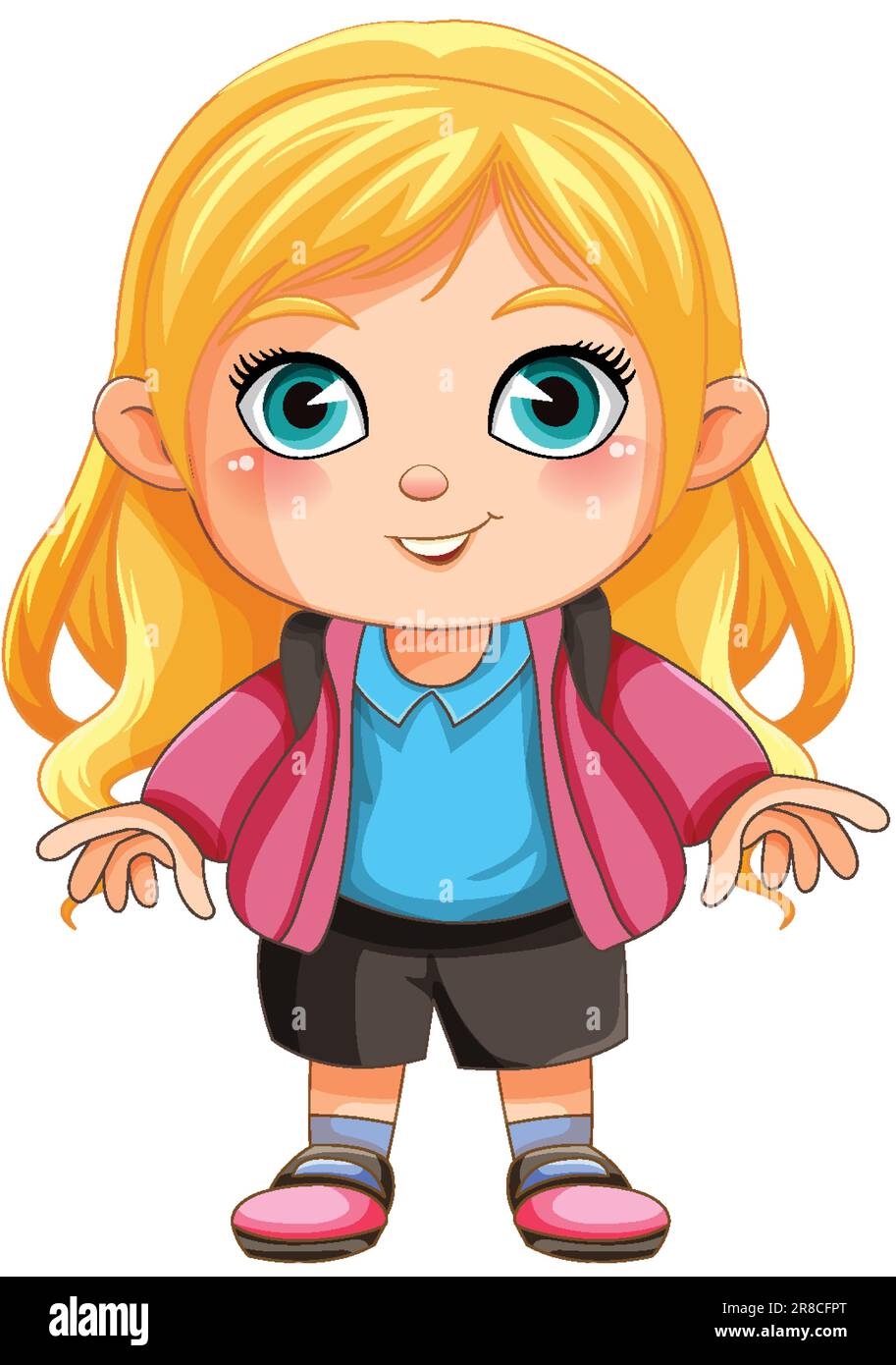 Cute girl cartoon character illustration Stock Vector Image & Art - Alamy