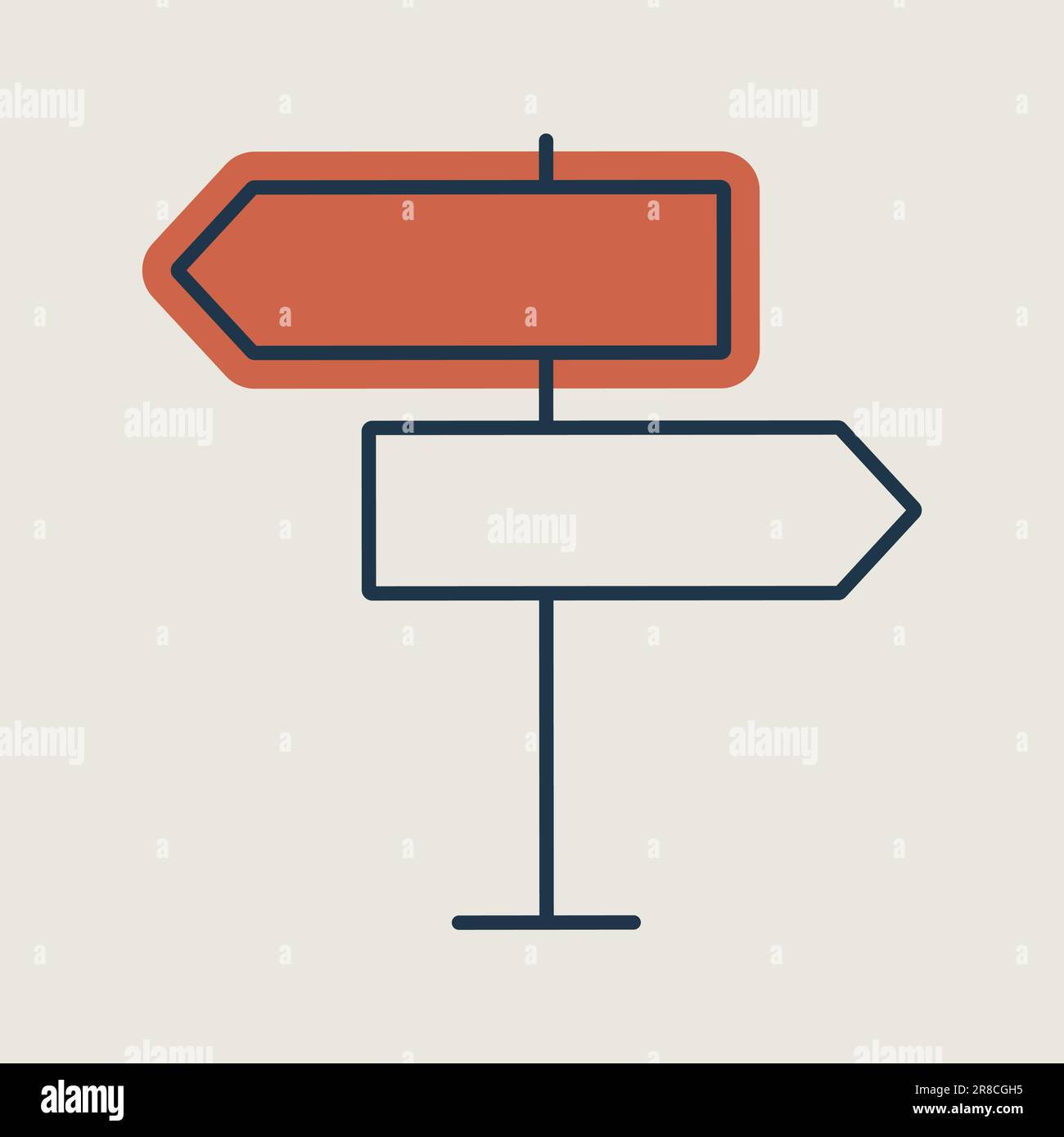 Signpost vector isolated icon. Navigation sign. Graph symbol for travel ...