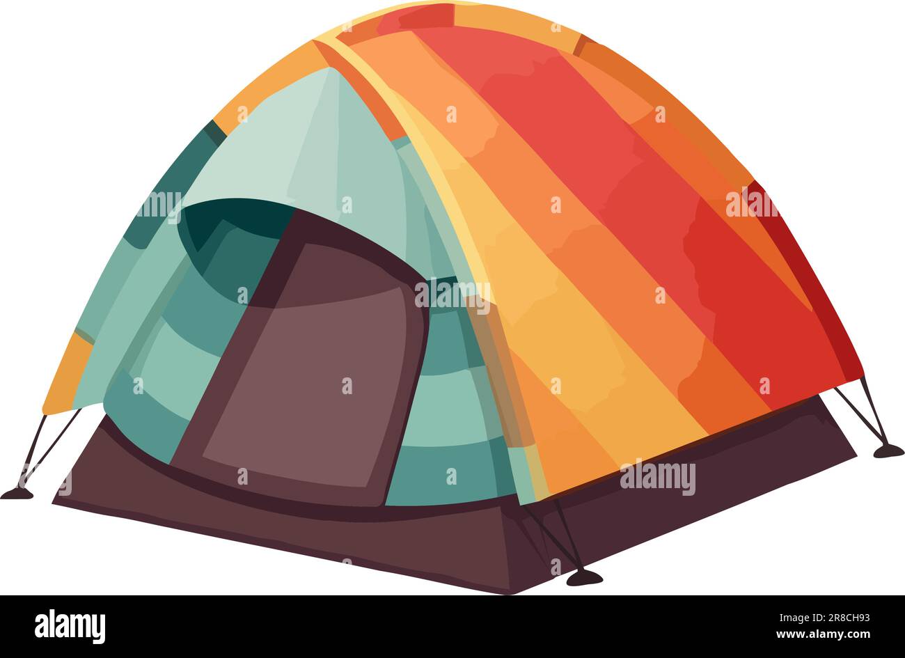Adventure in nature camping tent Stock Vector Image & Art - Alamy