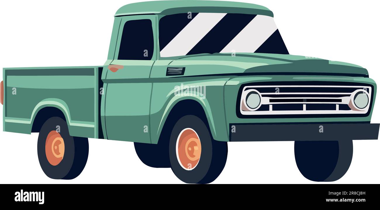 Vintage car driving on green backdrop road Stock Vector Image & Art - Alamy