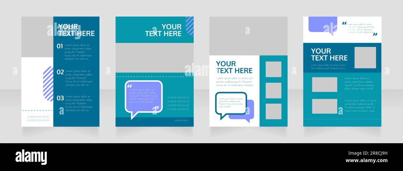 Online communication blank brochure layout design Stock Vector Image ...
