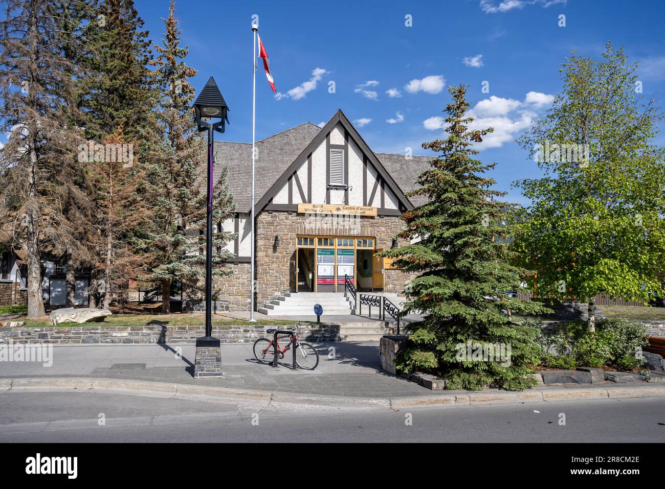 Tourist information office on Banff Avenue, Banff, Alberta, Canada on 8 June 2023 Stock Photo