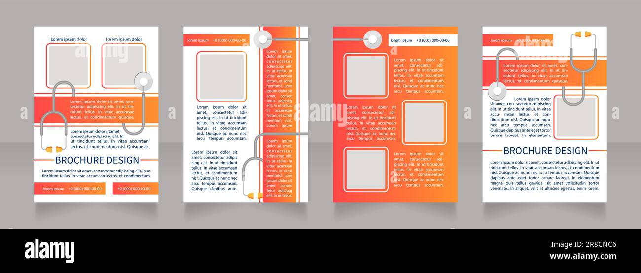Respiratory diseases prevention blank brochure layout design Stock ...