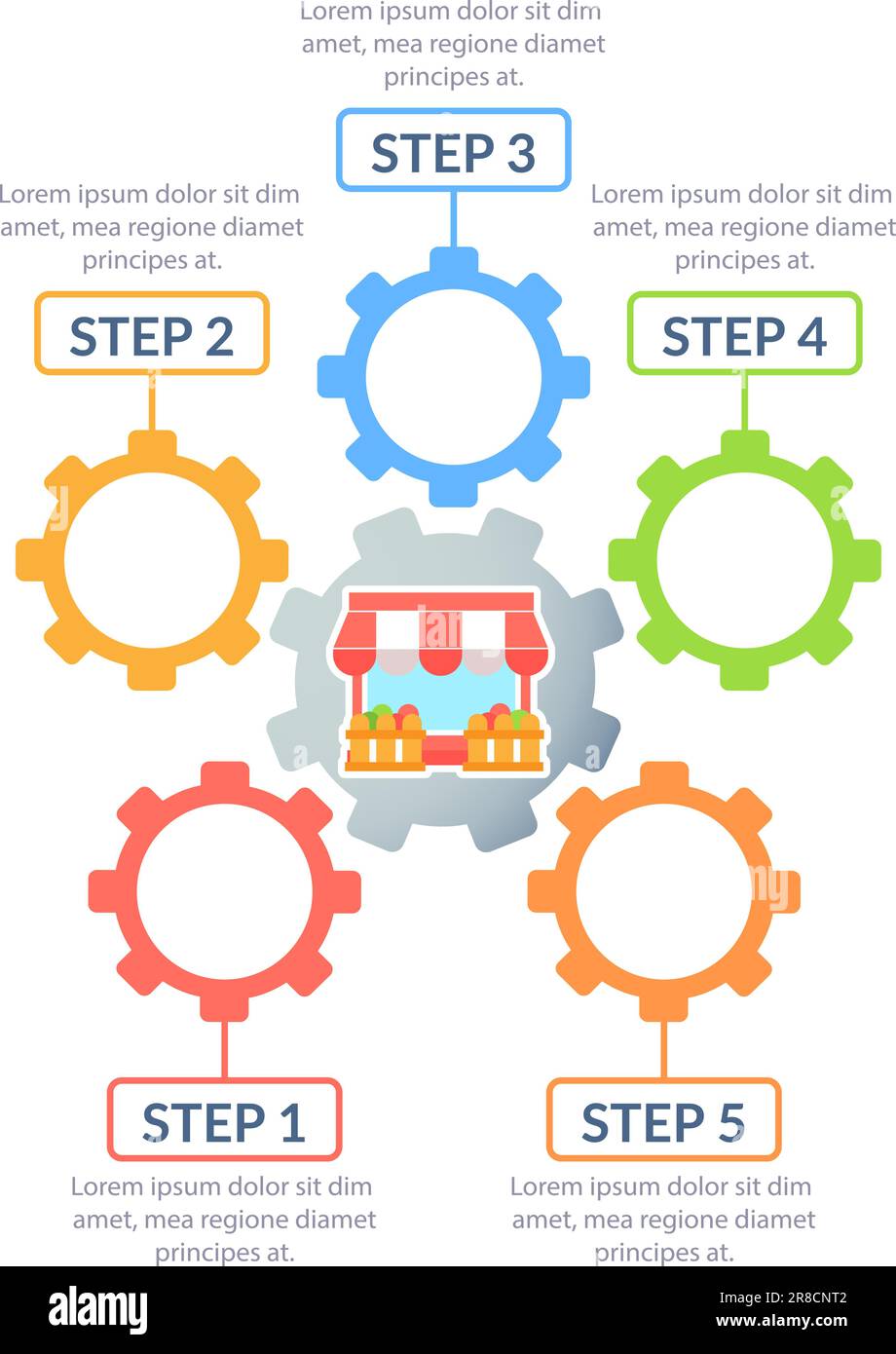 Marketing strategies infographic chart design template Stock Vector ...