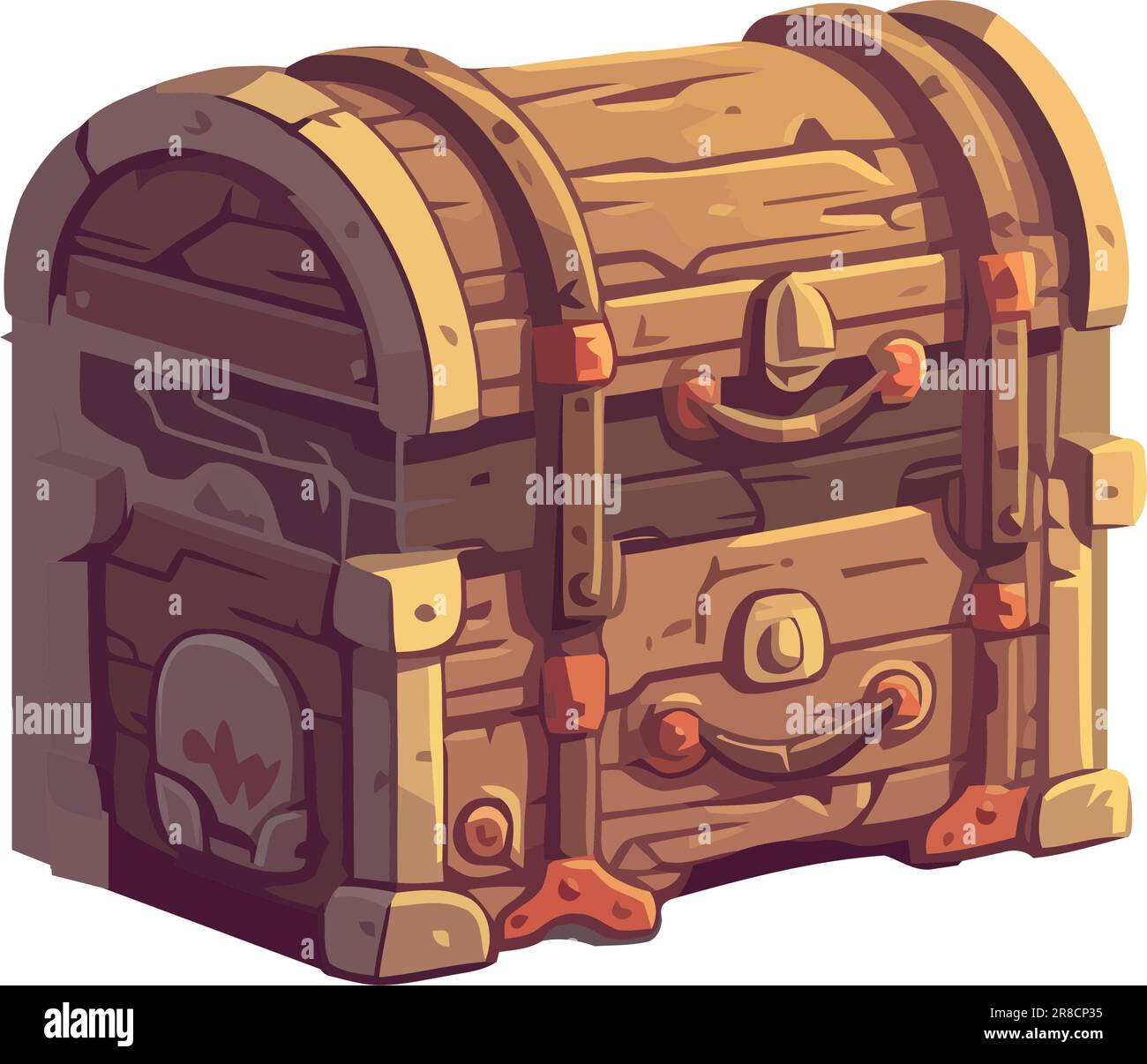 Antique treasure chest full of gold coins Stock Vector Image & Art - Alamy