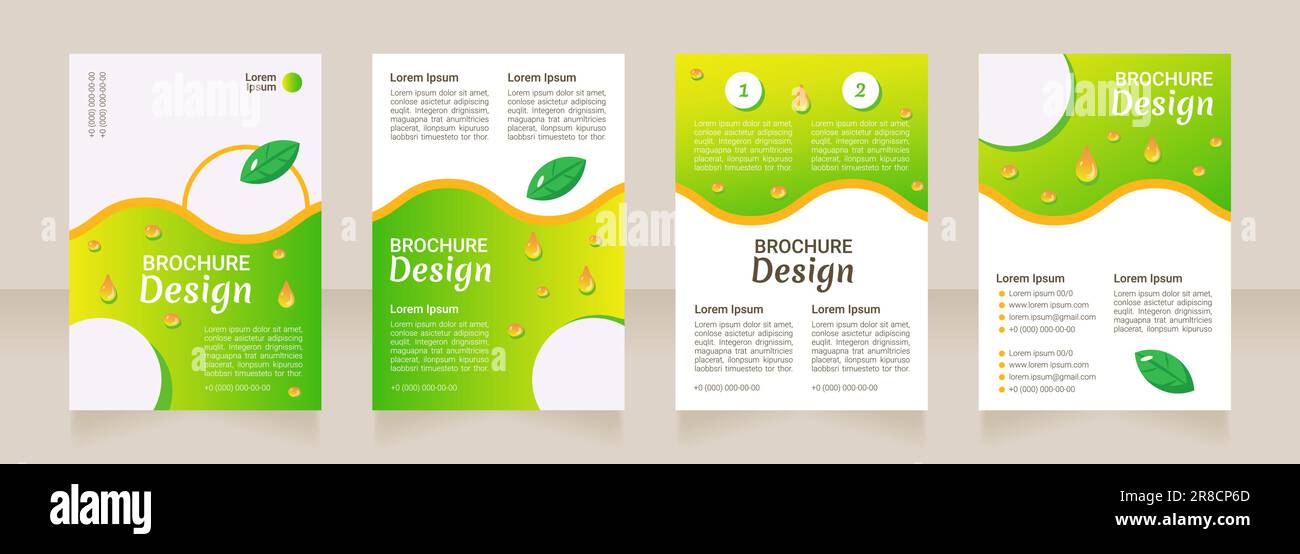 Nutrition facts about apples blank brochure layout design Stock Vector ...