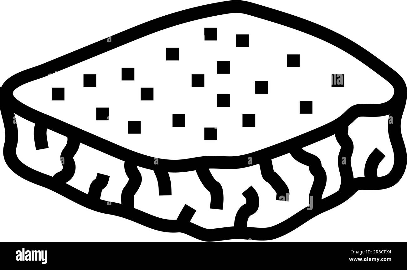 banana bread slice food snack line icon vector illustration Stock