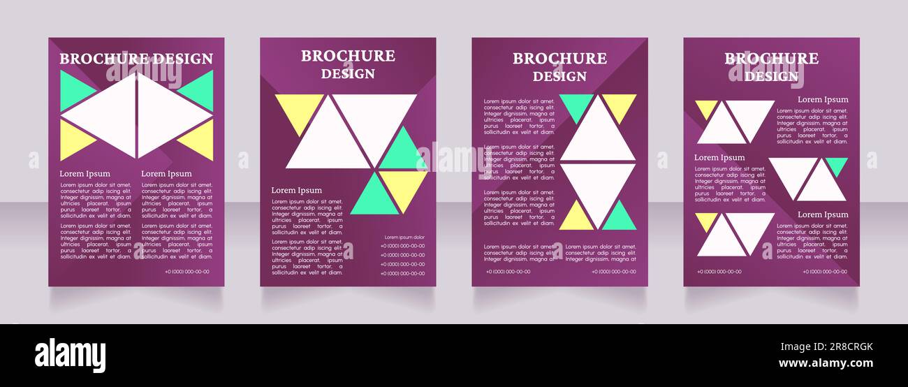 Corporate software development blank brochure layout design Stock ...