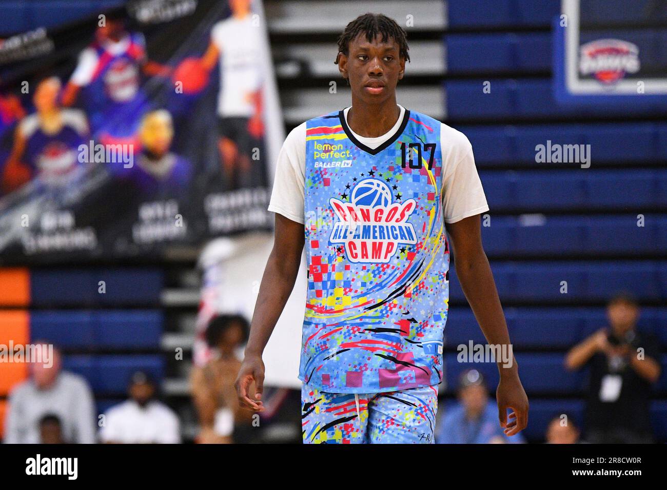 LAS VEGAS, NV JUNE 05 Aiden Sherrell looks on during the Pangos All