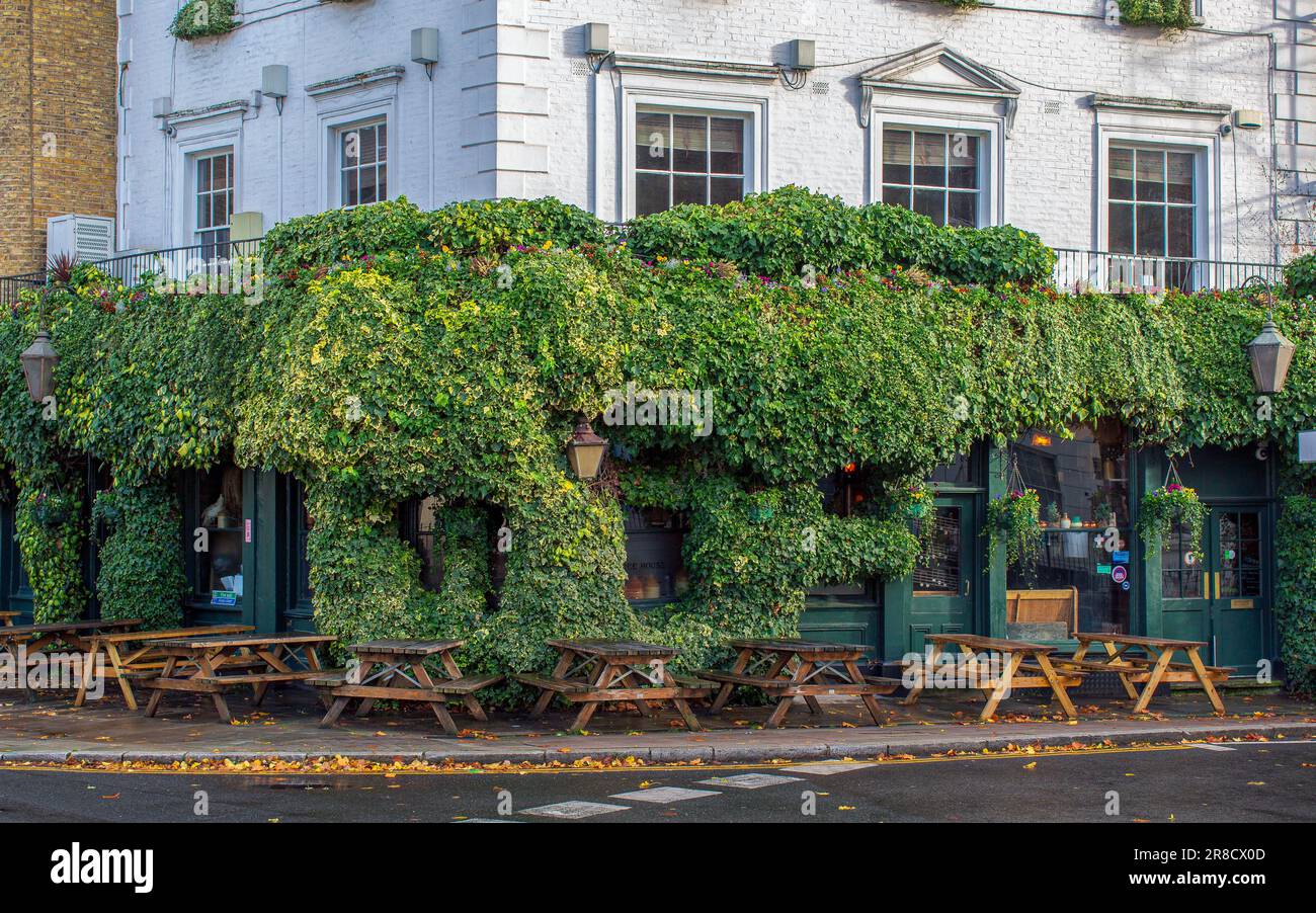 Exterior of the Hemingford Arms pub, on Hemingford Road in London, UK