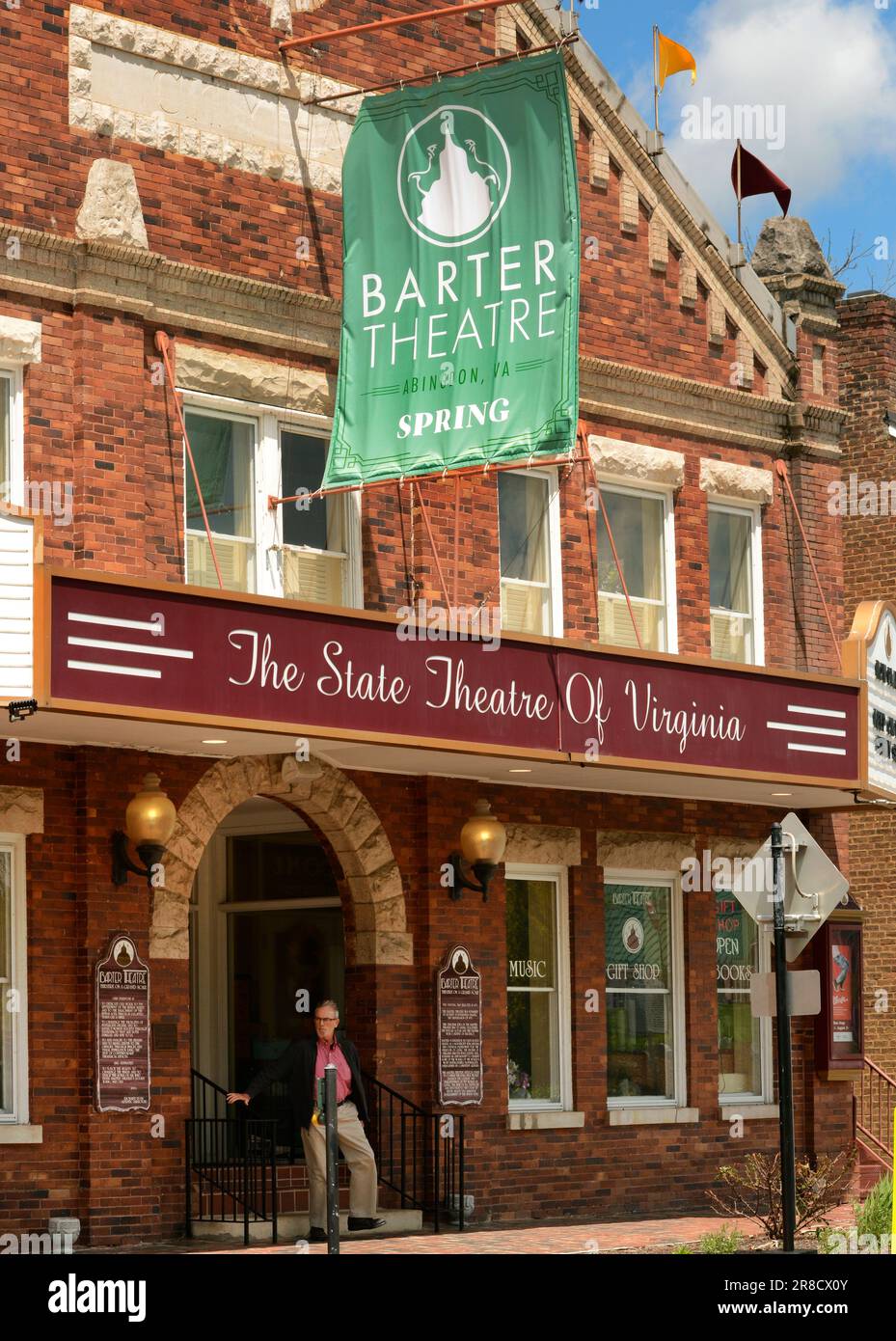 The Barter Theatre, which opened in 1933 in Abingdon, Virginia, is the longest-running professional Equity theatre in the United States. Stock Photo