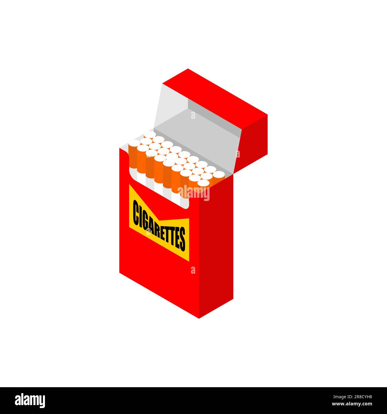 Pack of cigarettes isometric style. Vector illustration Stock Vector